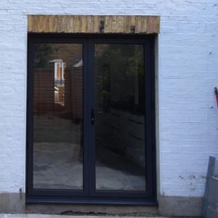 Crna aluminijska francuska vrata